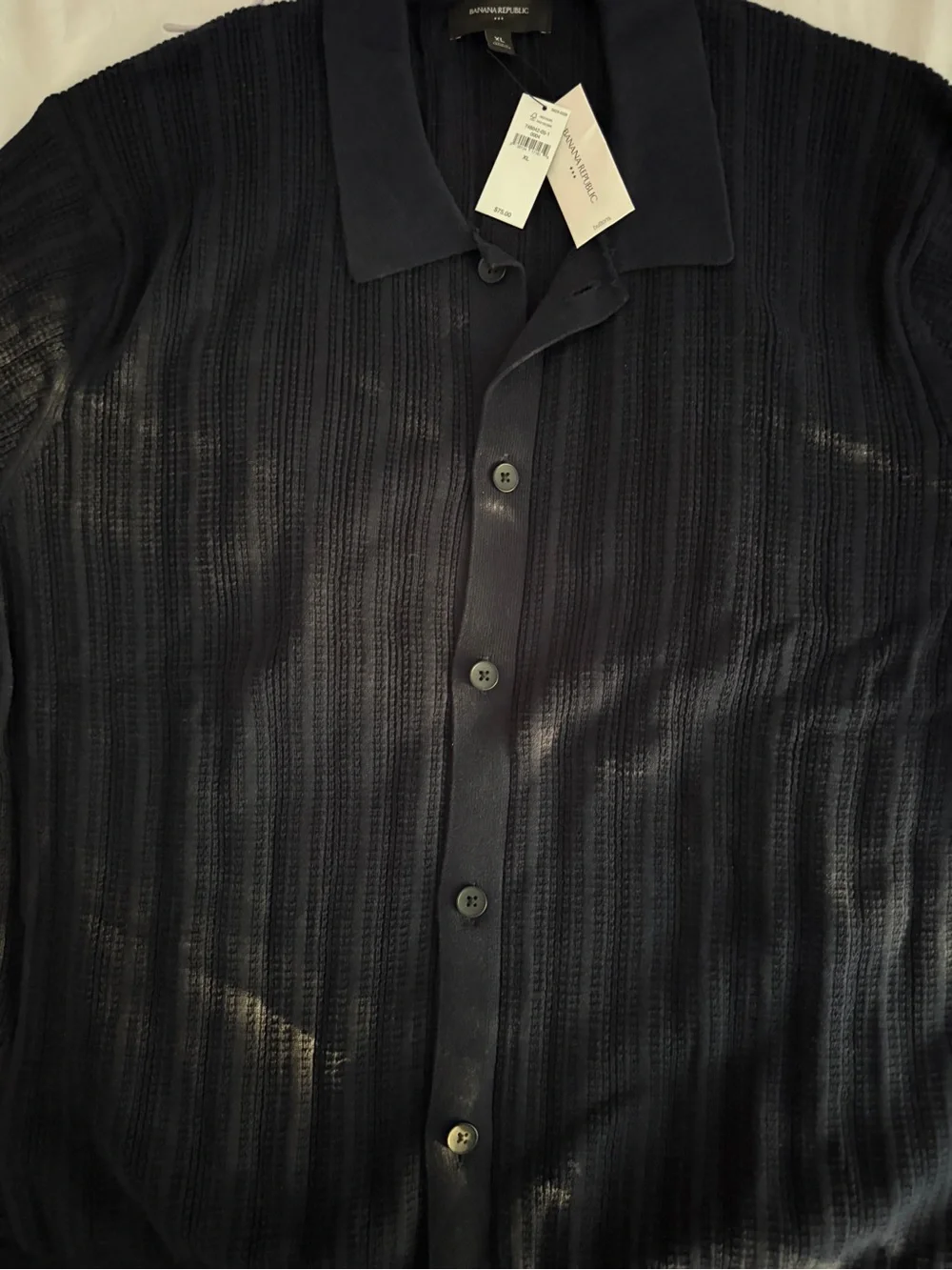 BRAND NEW WITH TAGS Men’s Banana Republic Black Ribbed Button Cardigan